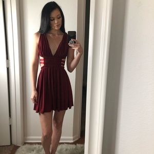 Express Maroon Cocktail Dress